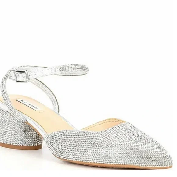 Alex Marie Silver Glitter Heeled Shoes 7.5 - Picture 6 of 8